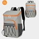thumbnail image 2 of Mochila Térmica Mochila Térmica Mochila térmica para el almuerzo Bolsa térmica aislada para picnic a prueba de fugas (gris naranja), 2 of 6
