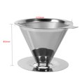 thumbnail image 4 of Garosa Stainless Mesh Filter Cup,1Pc Stainless Steel Pour Over Coffee Dripper Double Layer Mesh Filter Cup Stand Home Office Use Coffee Dripper, 4 of 9