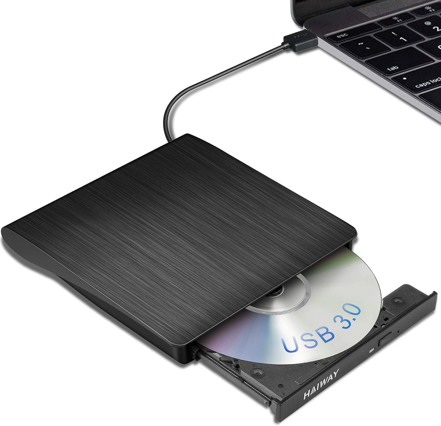 Color : Silver, Size : One Size USB 3.0 Ultra-Thin External CD/DVD Player Optical Drive for PC Laptop Windows Portable Optical Burner External CD/DVD Burner 