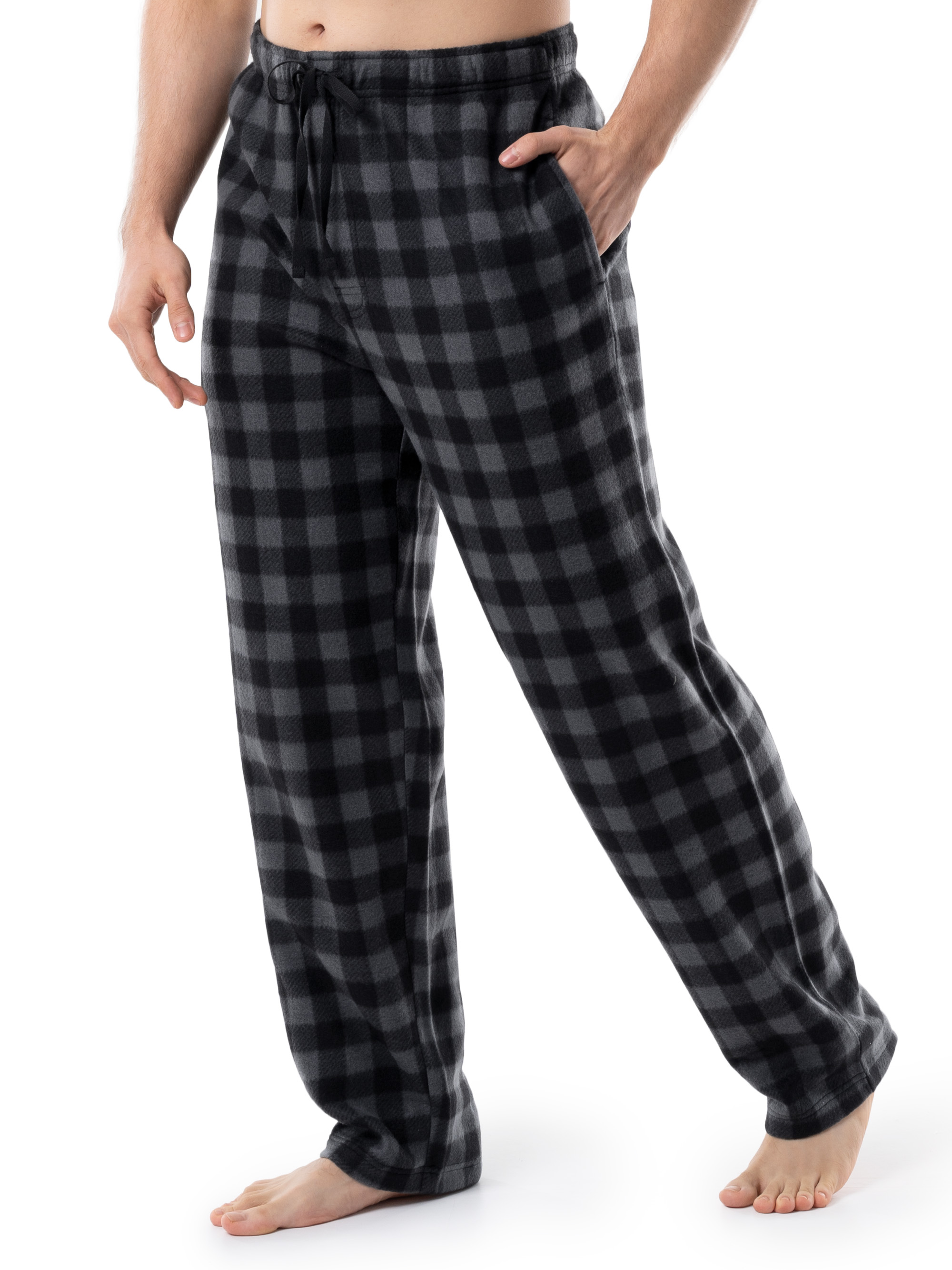 Fruit of the Loom Men's Plaid Fleece Pajama Pants, 2-Pack photo 3