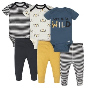 Onesies Brand 6-Piece Baby Bodysuits & Pants Set