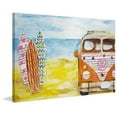 thumbnail image 2 of "Beach Bus" Painting Print on Wrapped Canvas, 2 of 7