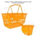thumbnail image 5 of HOOWIFFY Portable Plastic Shopping Basket with Handles, Orange, 15.35 x 10.24 x 8.46 Inches, Lightweight and, 5 of 8