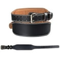 thumbnail image 1 of ruzhgo Bodybuilding Padded PU Leather Contoured Weightlifting Belt Waist Protector No.3, 1 of 6
