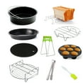 thumbnail image 1 of Air Fryer Baking Accessories, 10Pcs Set for 3.2 to 5.8Qt Airfryer, Safe & Durable, Pizza, Cake, Bread, Quiche, Pancake, 8 7 6 Inch Sizes, 1 of 8