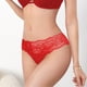 thumbnail image 3 of Paquete de 3 Braguitas transparentes con tanga descarada sexy de seda de hielo de cintura baja con espalda en T ahuecada de encaje fino para mujer, blanco, L Feliz Sencillez, 3 of 4