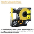 thumbnail image 3 of GREENCYCLE 8PK Compatible for DYMO 18431 9mm 5.5m Black on Yellow Vinyl Label Maker Tape, 3 of 7