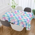 thumbnail image 5 of JSTEL Dog Paw Prints Tie Dye Table Cloth Rectangle 60 x 120 Inch Tablecloth Anti Wrinkle Table Cover for Dining Kitchen Parties, 5 of 6