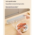thumbnail image 2 of Magnetic Wrap Dispenser with Cutter, Magnetic Cling Film Dispenser with Slide Cutter, No-Drill Refillable Food Cling Film Cutter, Easy One-Hand Operation, for Worktops & Cabinets (Gray), 2 of 7