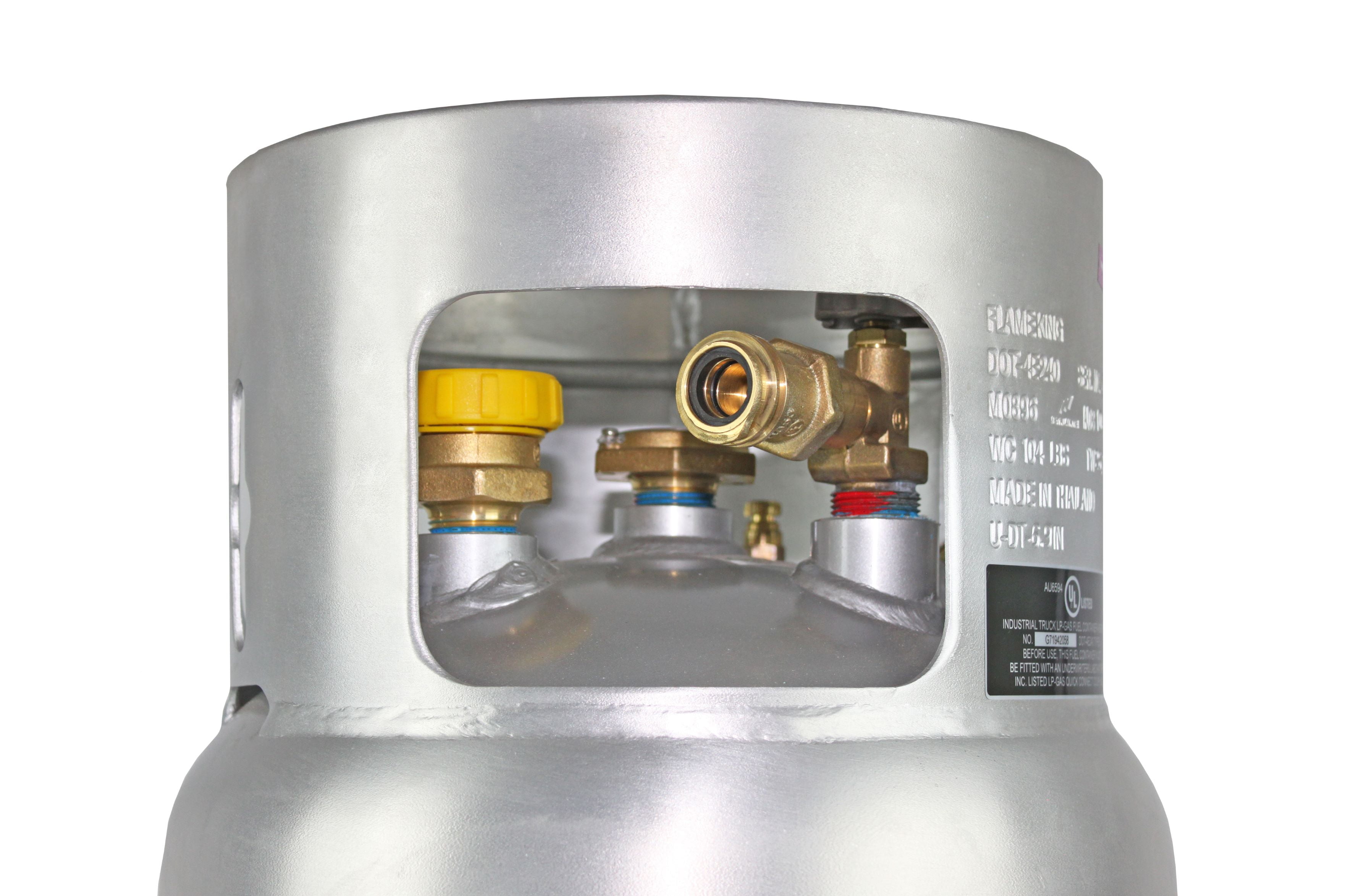 Flame King 43.5LB Aluminum Forklift Propane Tank with Gauge, Corrosion-Resistant, Rust-Free, Lightweight