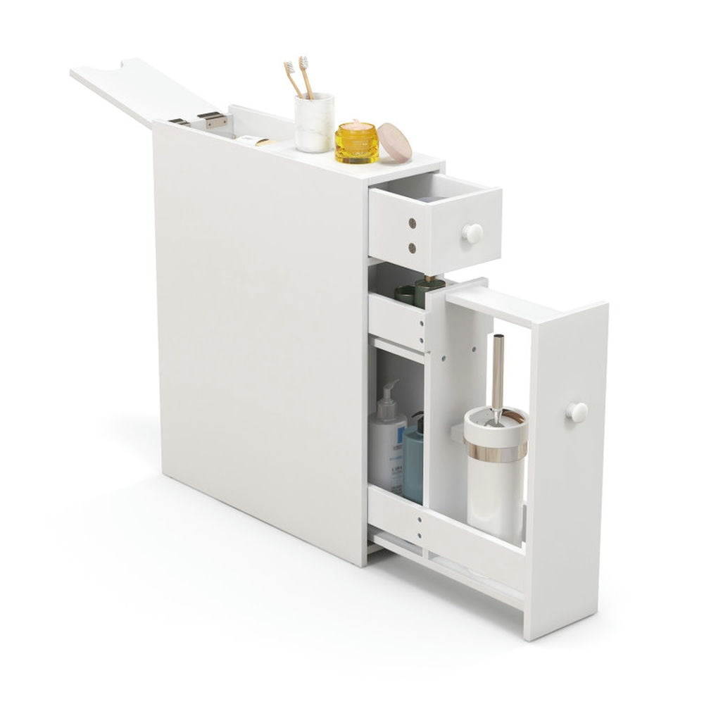Finihen Bathroom Storage Cabinet, Bathroom Cabinet Organizer, Bathroom Cabinet Space Saver Storage Organizer, for Bathroom, White Finihen Bathroom Storage Cabinet, Bathroom Cabinet Organizer, Bathroom Cabinet Space Saver Storage Organizer, for Bathroom, White