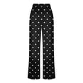 thumbnail image 6 of Xdegoge Polka Dot Flare Jeans for Women High Waisted Straight Leg Printed Trousers Classic Button Fly Stretchy Comfy Y2K Fashion Bottoms Streetwear Casual Dating, 6 of 6