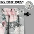 thumbnail image 5 of Kitchen Curtains and Valance Set 36 Inch Tier Pioneer Colorful Floral 3 Pieces Set Dining Room Small Curtain Drapes Cafe Curtains Valance for Home Decor Rod Pocket, 5 of 6