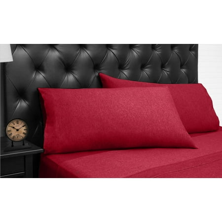 - Queen Red Jersey Knit Sheet Set