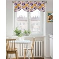 thumbnail image 3 of Halloween Pumpkin Tie Up Valances Curtain, Adjustable Kitchen Ghost Magic Hat Candy Stars Vintage Valances for Windows Decor, Rod Pocket Short Curtains Set for Bedroom/Bathroom, 42"x12", 3 of 8