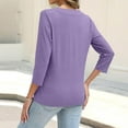 thumbnail image 5 of Delayuji Women's Long Sleeve Cardigan Button Down Solid Color Fashion Casual 3/4 Sleeves Cardigans Sweater For Women, 5 of 7