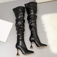 thumbnail image 4 of Mepaouo Women's Over The Knee Boots Sexy Stilettos Thigh High Snow Boot Lady Dressy Pull on Boots, 4 of 6