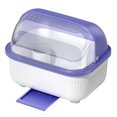 thumbnail image 4 of Caja de almacenamiento de cuencos y palillos de cocina, armario de plástico a prueba de polvo para el hogar, estante de almacenamiento de vajilla, escurridor de platos, 4 of 4