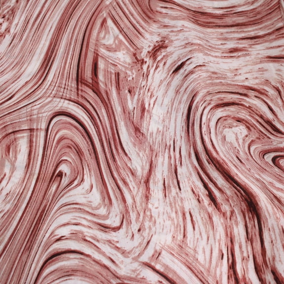 Ivory Rose Gold Abstract Texture Design Printed Stretch Satin Fabric, DIY Projects by the Yard.