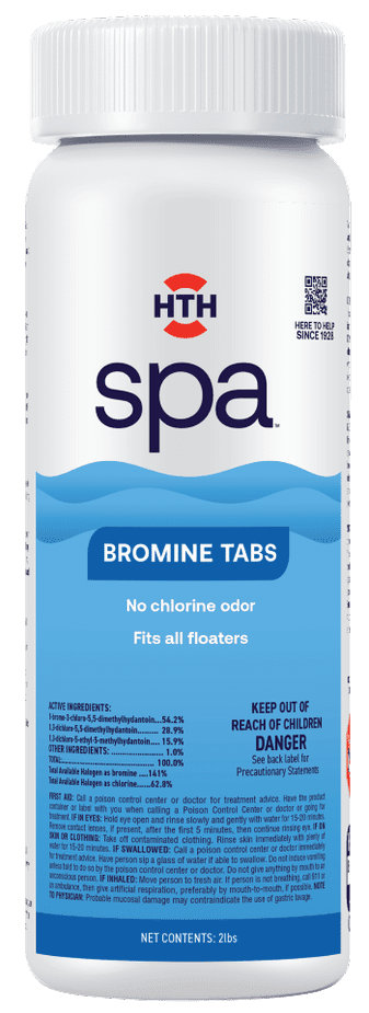 HTH Spa Care Bromine Tabs for Spas and Hot Tubs, 2 lbs