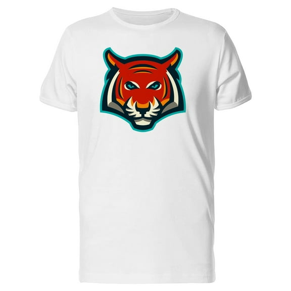 Angry Tiger Head Logo T-Shirt Men -Image by Shutterstock, Male XX-Large