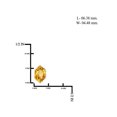 thumbnail image 3 of JewelersClub 0.45 CTW Citrine Stud Earrings – 14K Gold Plated Silver (.925)| Hypoallergenic Studs for Women - Oval Cut Set with Push Backs, 3 of 3