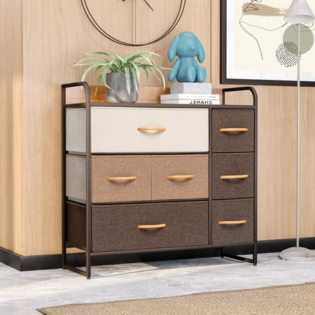 Vredhom 7 Drawers Wide Dresser Storage Vertical Chest
