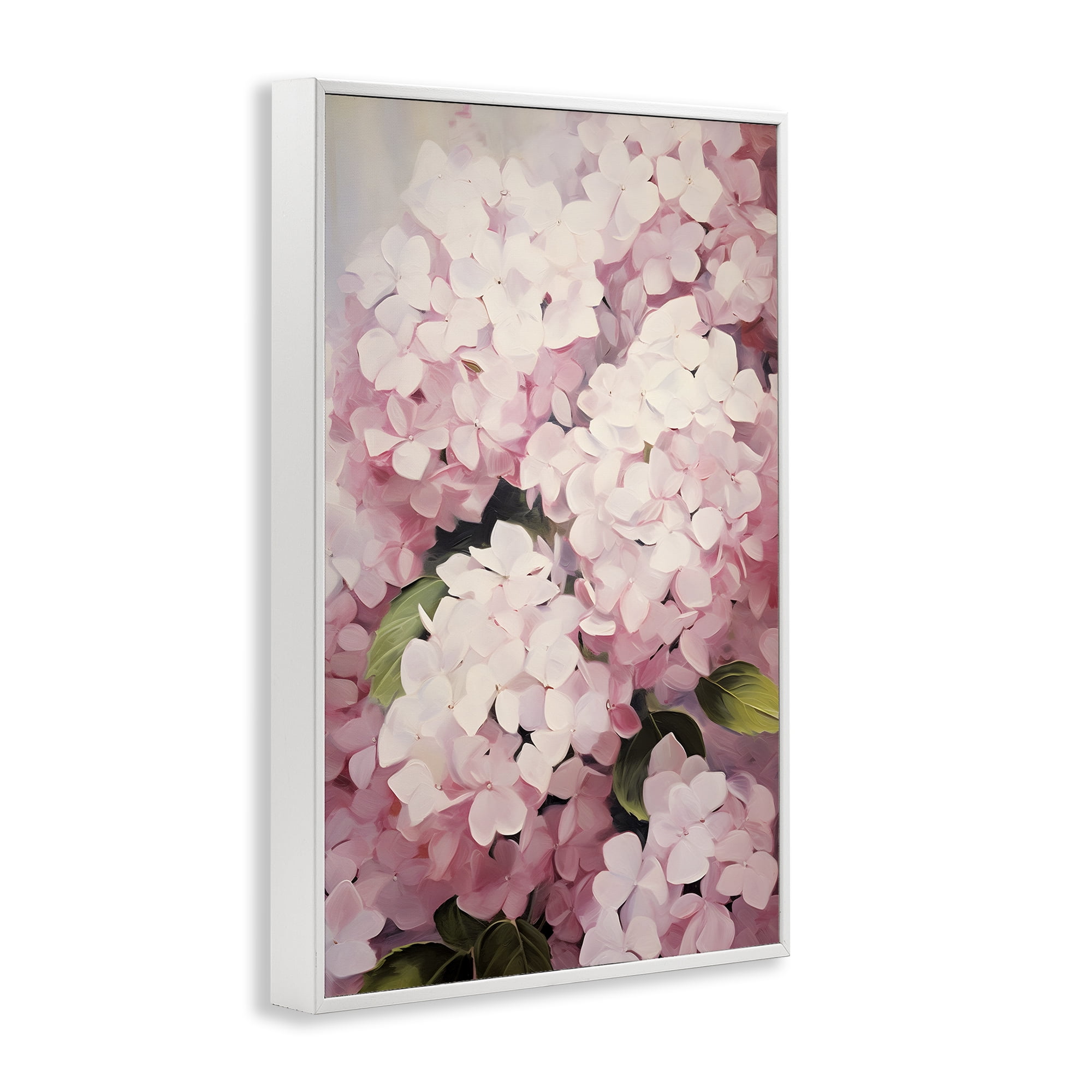 Stupell Industries Blush Pink Hydrangeas Botanical & Floral Painting White Framed Art Print Wall Art, 12 x 18
