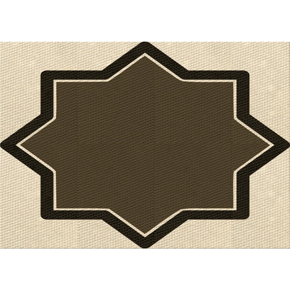 Ahgly Company Machine Washable Indoor Rectangle Transitional Bakers Brown Area Rugs, 5' x 8'