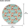 thumbnail image 2 of SKYSONIC Cartoon Foxes Round Tablecloth 60inch Indoor Wrinkle Free, Cute Animal Circular Lace Table Cover Washable for Kitchen Party BBQ Dining Decor, 2 of 7