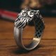thumbnail image 4 of Anillo de latón con cabeza de Jesús para hombres y mujeres, banda de cobre puro, Estilo Vintage, joyería de moda, regalo, novedad, 2023, 4 of 4