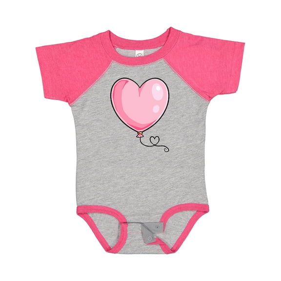 Inktastic Pink Balloon Heart Boys or Girls Baby Bodysuit