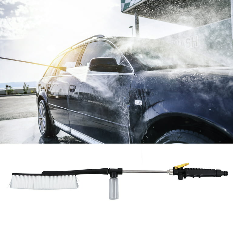 Fyydes High Pressure Hose Nozzle,G3/4 High Pressure Power Washer Wand With  Brush Adjustable Nozzle Flexible Power Washer Wand For Car Wash,Car Wash  Hose Attachment 