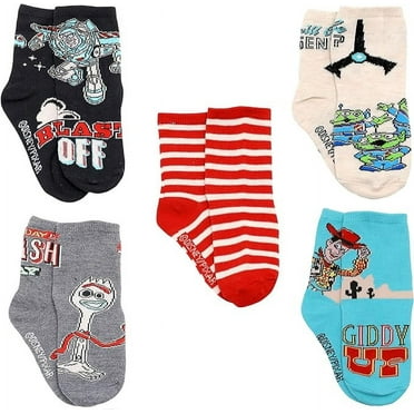 Disney Toy Story Novelty Crew Socks for Toddlers & Little Kids, Pack of 5