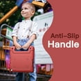 thumbnail image 3 of JETech Kids Case for iPad 10.2-Inch (9th/8th/7th Generation, 2021/2020/2019) with Built-in Screen Protector, Shockproof Full-Body Handle Stand Tablet Protective Cover (Red), 3 of 7