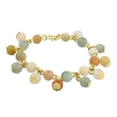 thumbnail image 2 of NOVICA Gold plated jade and quartz link bracelet, 'Sweet Jade', 2 of 6