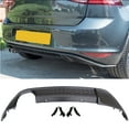 thumbnail image 3 of Ikon Motorsports Compatible with 15-17 VW Golf 7 MK7 Rear Bumper Diffuser Twin Muffler Single Outlet, 3 of 3