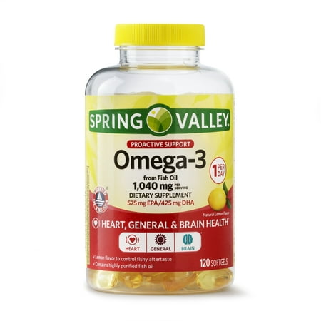 (2 pack) Spring Valley Proactive Health Omega-3 from Fish Oil Softgels, 1040 Mg, 120 (Top 10 Best Omega 3 Supplements)