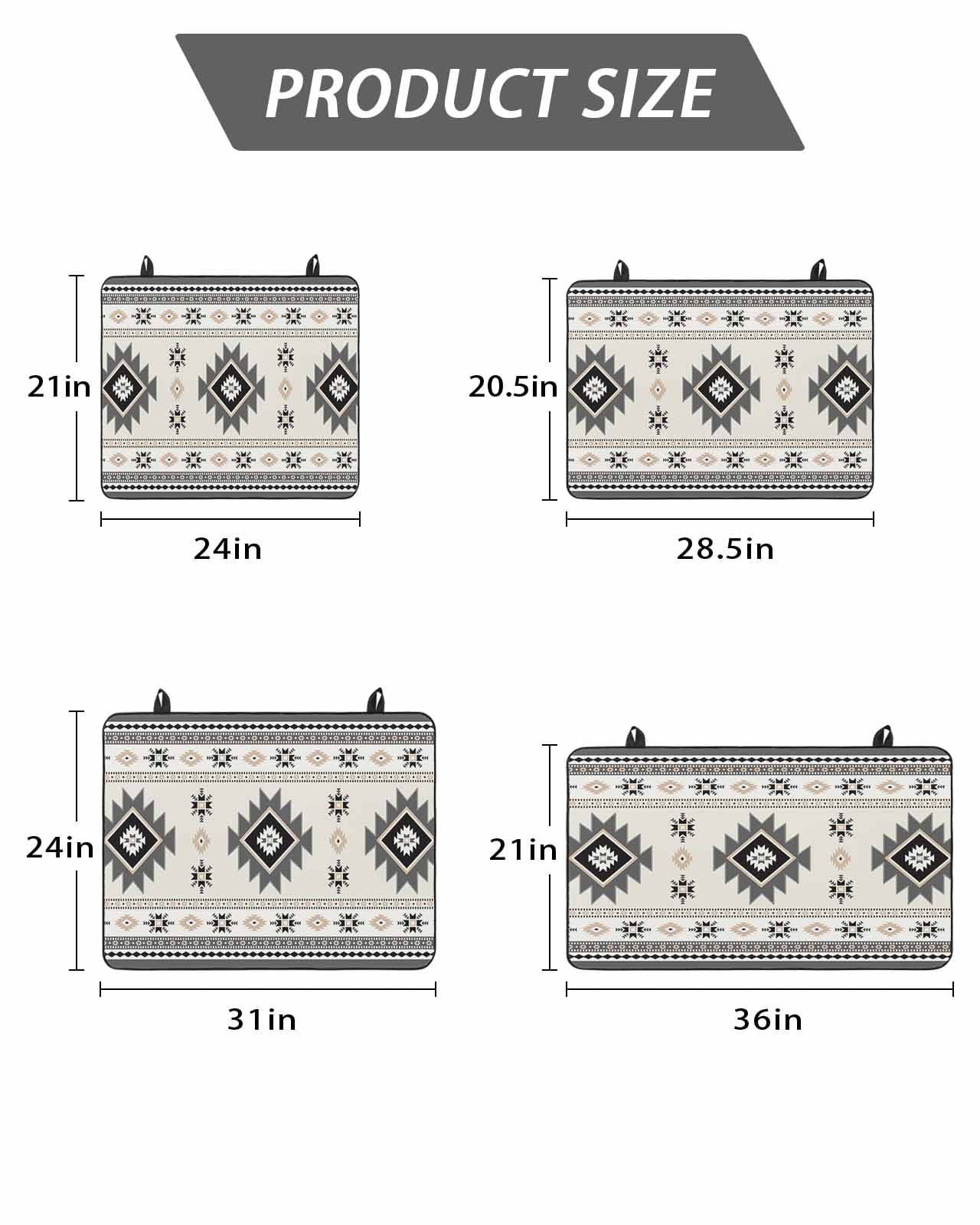 Stove Top Covers for Electric Stove, Gray Beige Boho Glass Stovetop Cover Protector, Ethnic Tribe Southwestern Vintage Induction Cooktop Protector Oven Mat for Kitchen Countertop 24"x21"
