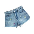thumbnail image 3 of Jessica Simpson Girls' Light Wash Embroidered Denim Short, Sizes 7-16, 3 of 6
