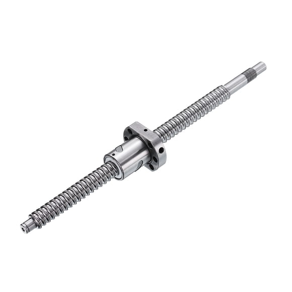 Uxcell BallScrew SFU1605 (Dia 16mm, 5mm, Length 360mm) with Ball Screw Nut Standard End Machining for BK/BF12 CNC Machine Parts