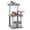 gray, variant on PEQULTI 45" Plush Multi-Tier Cat Tree with Large Perch, Cat tower for Multi-cat Households,&nbsp;Beige