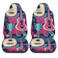 thumbnail image 1 of LAKIMCT Ukulele And Flower Car Seat Covers Vehicle Front Seat Covers Universal Fit Seat Protector, 1 of 9