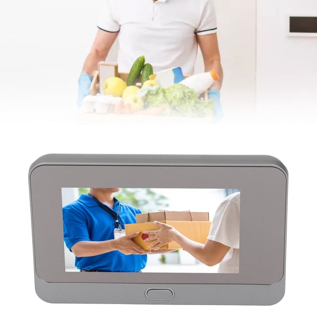 Digital Door Viewer, Two Way Audio Night Vision Peephole Camera 160 Viewing Angle 4.3in High Definition for Tuya APP