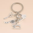 thumbnail image 4 of TopLLC Keychains Backpack Pendant Scissors Sewing Machine Ruler Iron Dress Clothing Designer Keychain Keychain 1, 4 of 9