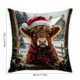 thumbnail image 4 of Xuniizn Christmas Pillow Covers 18x18 inch Xmas Decorations Soft Plush Faux Fur Wool Christmas Throw Pillow Cases Winter Holiday Decor for Sofa Living Room, 4 of 7