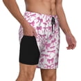 thumbnail image 2 of Fotbe Pink bows Traje de Baño para Hombre – Shorts de Natación de Secado Rápido con Forro y Bolsillos-Small, 2 of 6