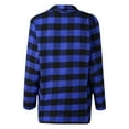 thumbnail image 5 of Pyhlmscde Women's Open Front Long Cardigan Draped Snap Buffalo Plaid Shirt Knit Sweater, Plaid Shirt Women, Black And White Flannel, Plaid Long Sleeve Shirts for Women, 5 of 6
