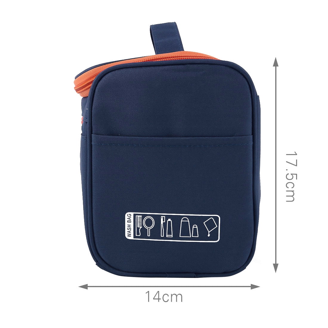 Unique Bargains Travel Wash Storage Oxford Cloth Toiletry Pouch Bag Organizer Navy Blue