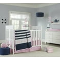 thumbnail image 3 of Nautica Kids Nursery Separates Pleated Crib Skirt, Pink, 3 of 3